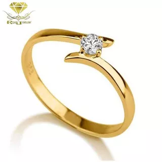 Cincin Tunangan Solitaire Emas Putih Berlian Asli Original Natural Diamond Kawin Nikah Wedding Ring