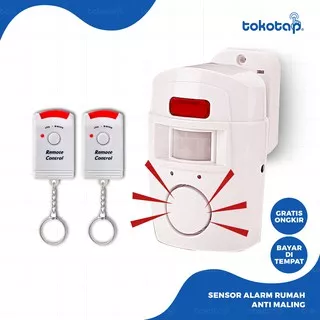 Sensor Alarm Rumah Anti Maling Sensor Gerak Infrared 2 Remote Control /Security Home sensor 105 dB