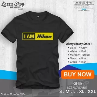 Kaos / Baju / T-shirt Camera I Am Nikon Distro keren Murah -setevan store