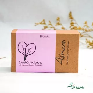 Sampo Bayam merah Padat/ Red Spinach Bar Shampoo Natural Minyak Kelapa Non SLS