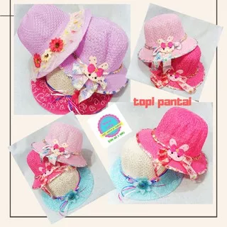 Topi pantai anak perempuan topi fashion anak