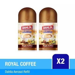 DAHLIA Air Freshener Pengharum Ruangan Automatic Refill 225ml - Royal Coffee x2 pcs