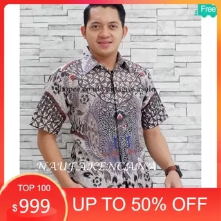 7XL XXXXL BIG SIZE_ORI_ batik pria modern kemeja atasan premium LENGAN PENDEK SOLO SRAGENAN KATUN