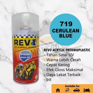 Cat Semprot Acrylic Revo Cerulean Blue / Biru Muda 719 - Pilok Pilox Akrilik