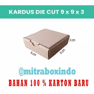 Kardus Packing online shop 9x9x3, Die Cut