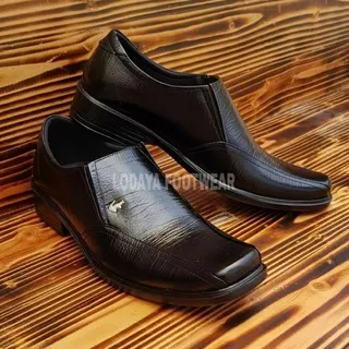 Sepatu Pantofel Pria Kulit Crocodile Original Formal Kerja Kantor Kuliah