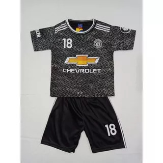 Jersey Kids MU Hitam 2020/2021 /Setelan Bola Anak / Jersey bola anak terbaru / Jersey MU Hitam