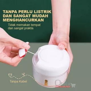 Blender Mini Tarik 2 Pisau / Blender Chopper Mini Tarik Tanpa Listrik/ Blender Mini Manual-MHS