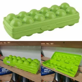 Tempat Telur Egg Holder isi 12 Peralatan Hiking Camping Outdoor