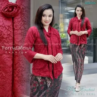 KEBAYA WISUDA FLOY BROKAT LD 125 CM / ATASAN BROKAT KUTU BARU / ATASAN BURKAT FLOY / SET KEBAYA WISUDA WANITA / KEBAYA KONDANGAN / KEBAYA PAGER AYU