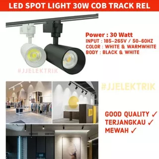 Lampu Sorot Rel 30W 30 Watt COB LED Track Light Spotlight