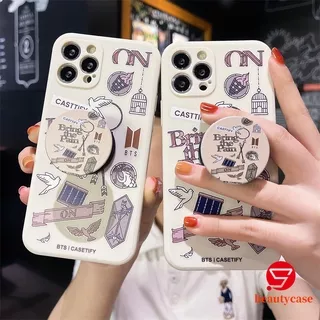 Soft Case Casing For IPhone 12 mini 12 pro max 11 PRO MAX 6 7 6S 8 Plus X XR Se 2020 6SPlus 7Plus 6Plus 8Plus XS MAX OPPO A7 A5S A12 A9 A5 2020 A52 A72 A92 A15 A15S illustration Korea BT21 BTS Casetify Glossy Cube Case With holder