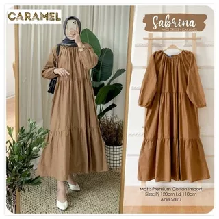 [PROMO] SABRINA LONG TUNIK Fashion Muslim Wanita Modis Long Tunik Midi Dress Pakaian Remaja Kekinian