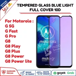 Anti Blue Light Motorola Moto G 5G Fast Pro G8 Play Plus Power Lite Tempered Glass Full Cover Anti Gores Radiasi UV