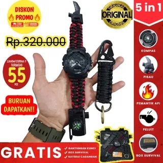 Diskon TERBATAS !! Jam tangan outdoor gunung G shock GA110 custom paracord survival tactical outdoor multifungsi ARCORD550, jam tangan survival, jam tangan pria, jam tangan multifungsi, jam tangan pintar, jam tangan pendaki, jam tangan polisi