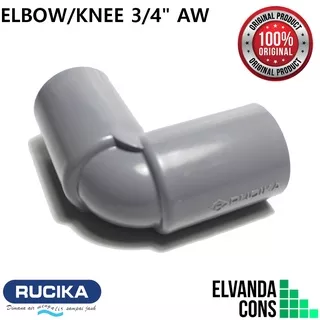Knee/Elbow PVC RUCIKA 3/4 3/4 inch AW Sambungan Keni / Sambungan L / Sambungan Pipa