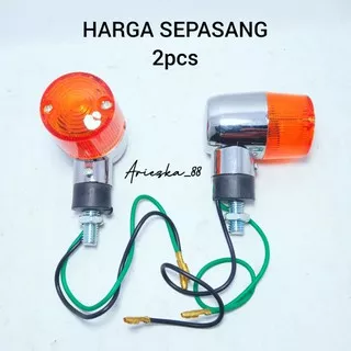 LAMPU SEIN PALU BULAT CROM CB GL TIGER bahan plastik||sepasang 2biji