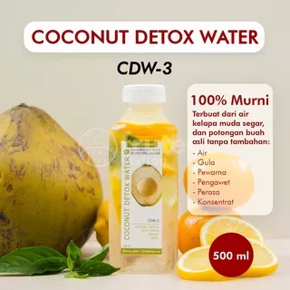 Cold Pressed Juice 100% Murni Jus Sehat Detox Air Kelapa Coconut Water 500ml CDW-3 Fruters Station