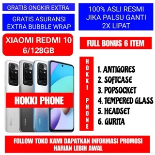 XIAOMI REDMI 10 RAM 6GB ROM 128GB GARANSI RESMI XIAOMI 2 TAHUN