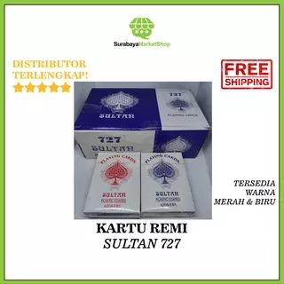 Kartu Remi Sultan 727 - Kartu Remi Plastik Waterproof Bicycle Merah Hitam Murah Mika Anti Air