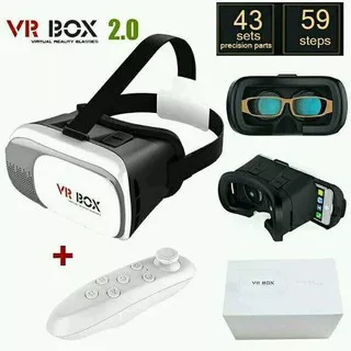 VR BOX 3D 360 + REMOTE REMOT VIRTUAL REALTY 2.0 BARU