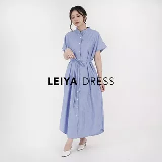 LEIYA DRESS  - Dress wanita / Simple casual dress / Korea dress / Korean casual dress / Baju terusan wanita polos / Long dress polos