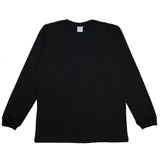 Blank Basic T-shirt Long Sleeve Black / Hitam