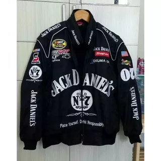 Jaket Jack Daniels - Nascar - Jacket Racing - Vintage - Touring - Sunmori - Waterproof - Old No 7 Brand - Bomber - Kualitas Premium - Bisa COD - Promo Murah Flash Sale