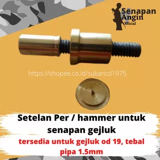 Hammer Setelan Per pemukul  Gejluk Bahan Kuningan Pipa OD 19 Tebal 1.5 mm SNO - 0691