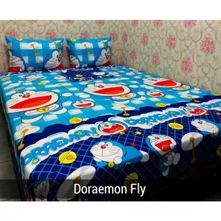 Sprei Homemade Doraemon  ukuran 120 160 180 200 tinggi 20 cm