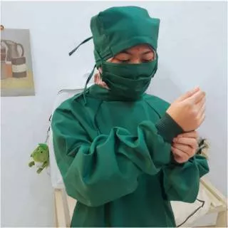 BAJU OPERASI KAIN DRILL | BAJU OK | JUBAH OPERASI | SURGICAL GOWN KAIN DRILL| GOWN APD OPERASI