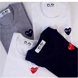 KAOS PLAY CDG PLAY COMME DES GARCONS BORDIR T-SHIRT PLAY CDG (Bestseller)