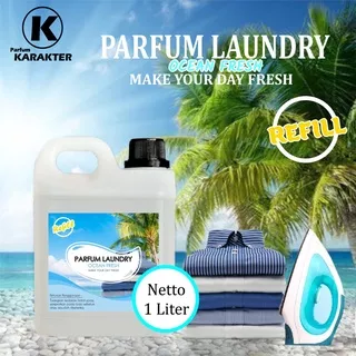 Parfum Laundry Ocean Fresh Murah Berkualitas [ Pewangi Laundry Grade A ] Uk 1 liter | Bisa Cod