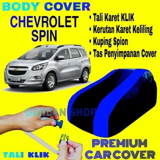 Body Cover CHEVROLET SPIN Sarung Strip BIRU Penutup Pelindung Selimut Bodi Mobil Spin PREMIUM Blue