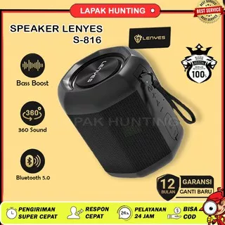 SPEAKER BLUETOOTH LENYES S816 15W WATERPROOF PORTABLE SPEAKER WIRELESS SUPER BASS SOUND HIGH QUALITY