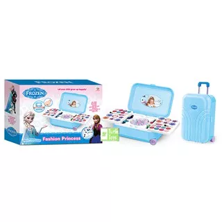 MAINAN ANAK PEREMPUAN MAKE UP & NAIL ART SET / MAINAN DANDAN RIAS ANAK MAKE UP KOPER FROZEN TERMURAH