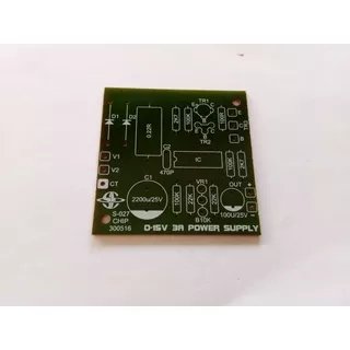 PCB Power Supply 3A 0-15V Stabilized S-027
