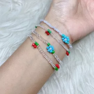 BRACELETS SATUAN cherry gelang custom beads