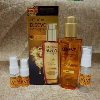 L`OREAL Elseve Extraordinary Oil Gold, Pink,Floral hair serum SHARE IN JAR serum rambut loreal share L`Oreal Paris Extraordinary Oil Floral Hair Serum  Lavender, jasmine, rose hair serum loreal share