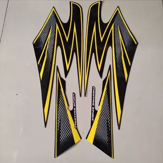 Striping Yamaha RX king 2003 kuning stiker list body variasi kualitas terbaik