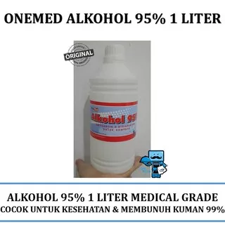 Alkohol 95% 1 Liter Botol Cair - Medical Grade