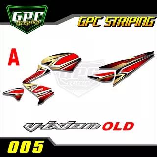 Sticker Striping Vixion OLD lama FZ150i gold- Stiker Variasi List Motor GPC 005