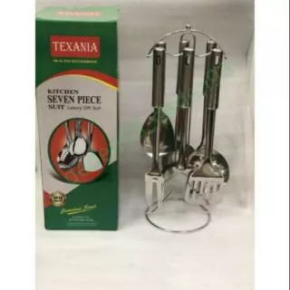 Texania Spatula Set Of 7 pcs + Stand Rak