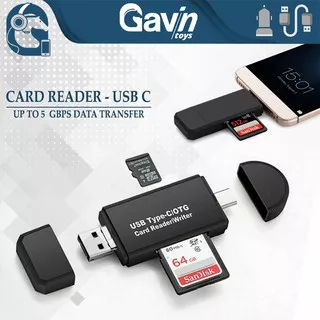 USB 3 Card Reader USB C 3.0. - Micro SD Card Adapter 5 Gbps OTG 2 in 1 USB 3.0 Fast Data Transfer