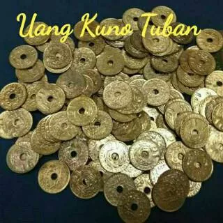 Uang Kuno Koin 1 Cent Nederland indie bolong tahun campur