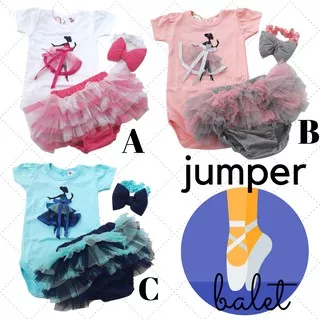 Jumper Balet Tutu Fashion Anak Bayi Perempuan Fashion Baby Girl Bestseller  K990 Pink Tutu MH