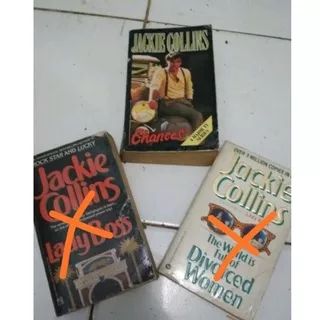 NOVEL CABUTAN JACKIE COLLINS LADY BOOS/CHANCES/THE WORLD IS FULL OF DIVORCED WOMEN