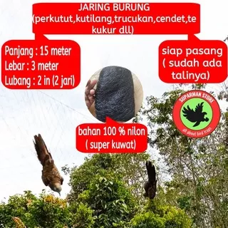 JARING BURUNG PERKUTUT BAHAN NILON JARING BURUNG BAHAN BENANG JARING BURUNG BAHAN PE JARING BURUNG NILON JARING BURUNG NYLON