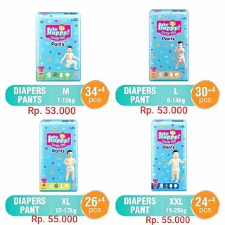 baby happy pants M/L/XL/XXL popok celana pampers bayi diapers baby