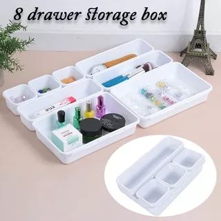 Desk Organizer Rak Sekat Laci Meja Drawer Tray Kotak Organiser Storage Box Tempat Make Up Rias Aksesoris Perhiasan Stationery Jewelry Stationary Alat Tulis Belajar Pen Pencil Perlengkapan Kamar Dapur Kitchen Rumah Minimalis Murah Cantik